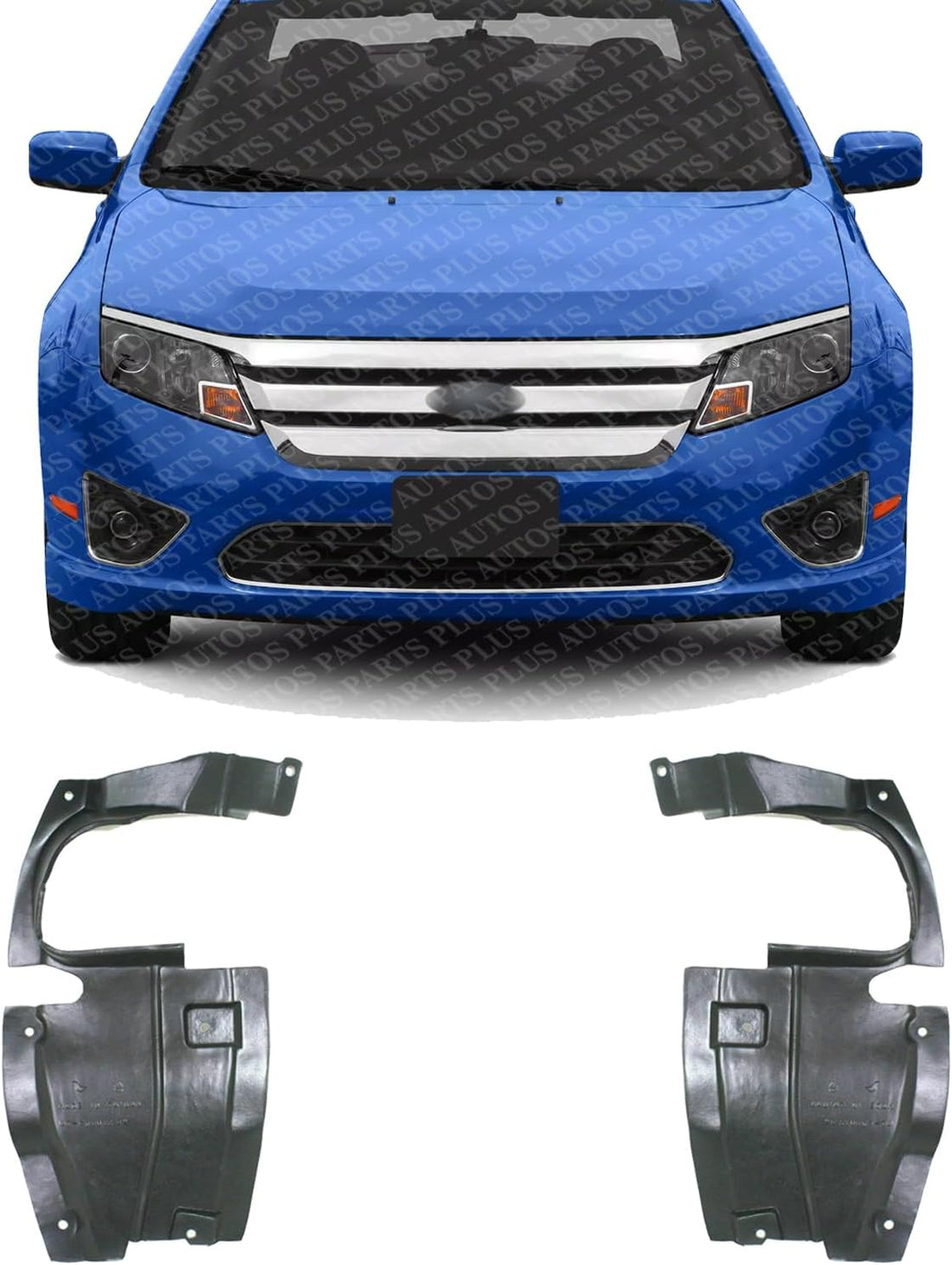 Set of 2 Front Engine Splash Shield-Side Cover Right Passenger & Left Driver Side Direct Replacement Compatible with 2006-2012 Ford Fusion FO1251147 FO1250147 6E5Z16102B 9E5Z16103A