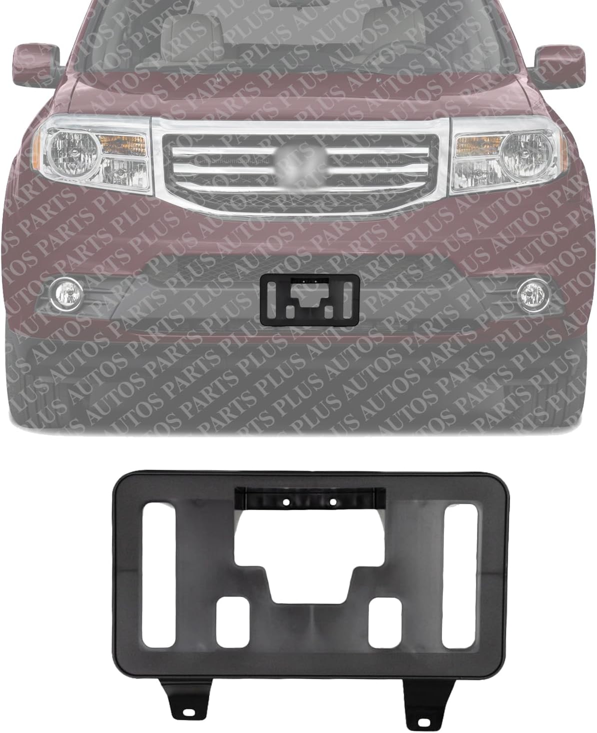 Front License Plate Bracket Frame Direct Replacement Compatible with 2009-2015 Honda Pilot HO1068122 71180SZAA00