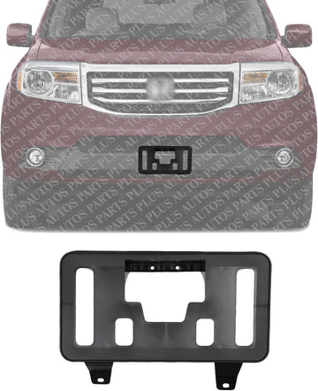 Front License Plate Bracket Frame Direct Replacement Compatible with 2009-2015 Honda Pilot HO1068122 71180SZAA00