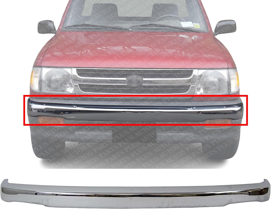 Front Bumper Molding Chrome Direct Replacement Compatible With 1998-2000 Toyota Tacoma TO1002165 5210104090