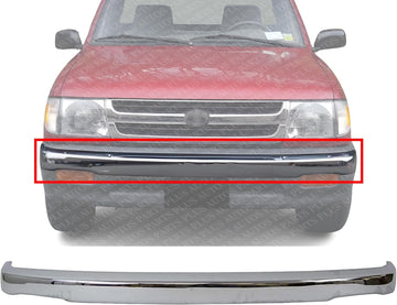 Front Bumper Molding Chrome Direct Replacement Compatible With 1998-2000 Toyota Tacoma TO1002165 5210104090