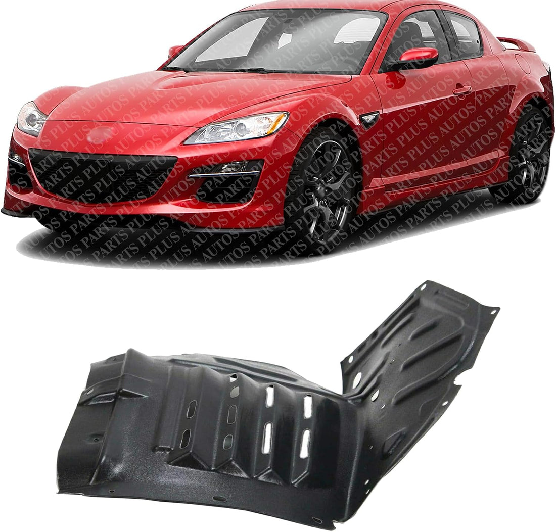 Front Section Fender Liner Left Driver Side Direct Replacement Compatible With 2009-2011 Mazda RX-8 MA1248135 F1895614YD