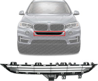 Front Bumper Center Upper Grille Direct Replacement Compatible With 2014-2018 BMW X5 BM1036182 51117294476