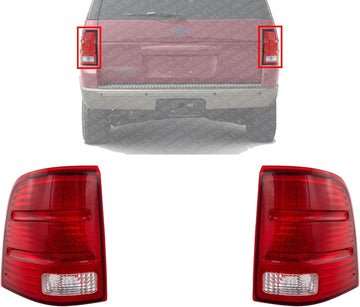 Set of 2 Tail Light Lens And Housing Right Passenger & Left Driver Side Direct Replacement Compatible With 2002-2005 Ford Explorer FO2801159 FO2800159 1L2Z13405AA 1L2Z13404AA