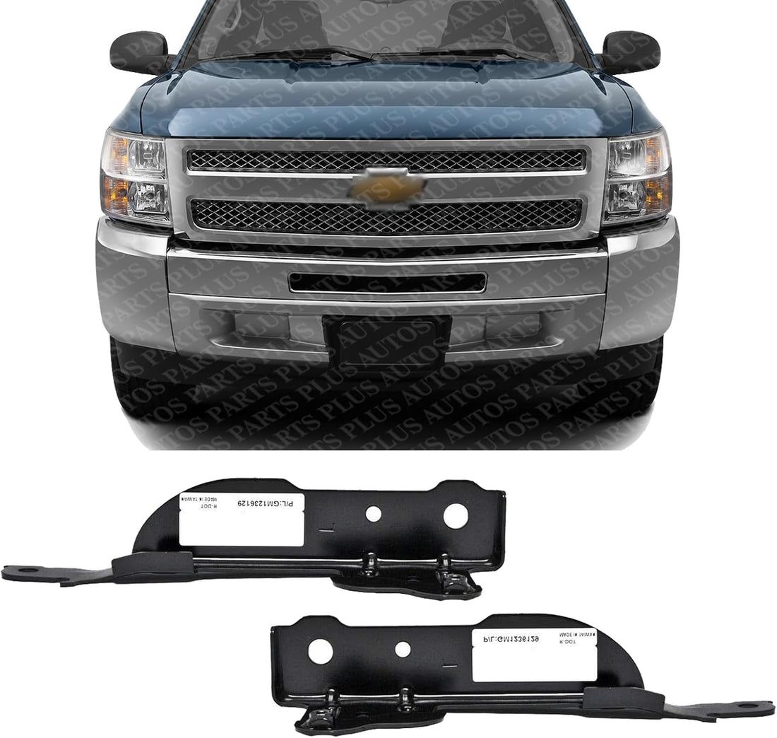 Set of 2 Front Hood Hinge Steel Right Passenger & Left Driver Side Direct Replacement Compatible with 2007-2013 Chevrolet Silverado/GMC Sierra 1500/2007-2014 2500HD 3500HD