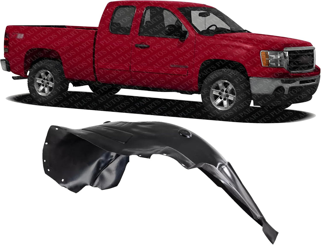 Front Fender Liner Right Passenger Side Direct Replacement Compatible With 2007-2013 GMC Sierra 1500 GM1249189 25828534
