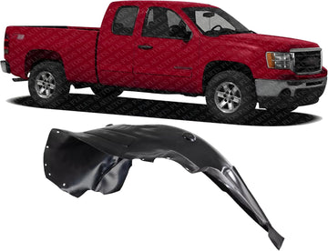 Front Fender Liner Right Passenger Side Direct Replacement Compatible With 2007-2013 GMC Sierra 1500 GM1249189 25828534