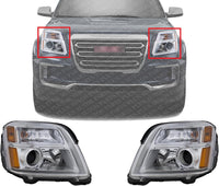 Set Of 2 Front Headlight Assembly Right Passenger & Left Driver Side Direct Replacement Compatible With 2016-2017 GMC Terrain GM2502435 GM2503435 84791981 84064627 84791980 84064626
