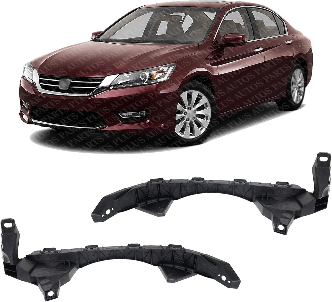 Set of 2 Front Bumper Bracket Plastic Left Driver & Right Passenger Side Direct Replacement Compatible with 2013-2017 Honda Accord HO1032106 HO1033106