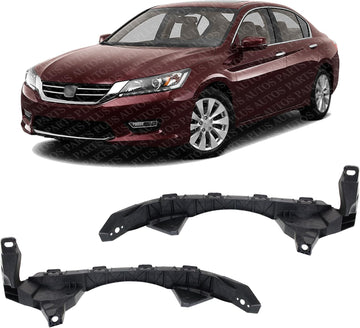 Set of 2 Front Bumper Bracket Plastic Left Driver & Right Passenger Side Direct Replacement Compatible with 2013-2017 Honda Accord HO1032106 HO1033106