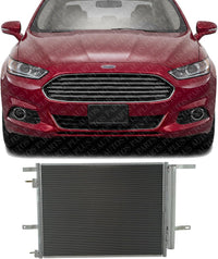 Front AC Condenser Aluminum Core Direct Replacement Compatible With 2013-2016 Lincoln MKZ / 2013-2020 Ford Fusion FO3030243 HG9Z19712D