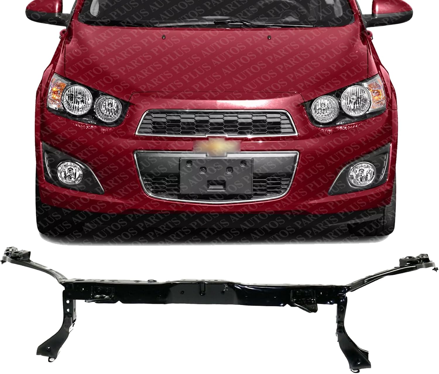Front Upper Radiator Support Tie Bar Steel Direct Replacement Compatible With 2012-2020 Chevrolet Sonic GM1225356 95021800-PFM