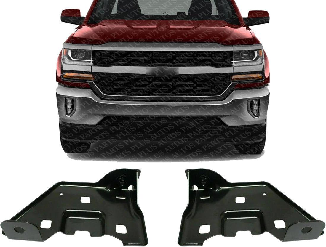 Set of 2 Front Bumper Inner Bracket Left Driver & Right Passenger Side Direct Replacement Compatible With 2014-2018 Chevrolet Silverado/GMC Sierra 1500 GM1066199 GM1067199 22757264
