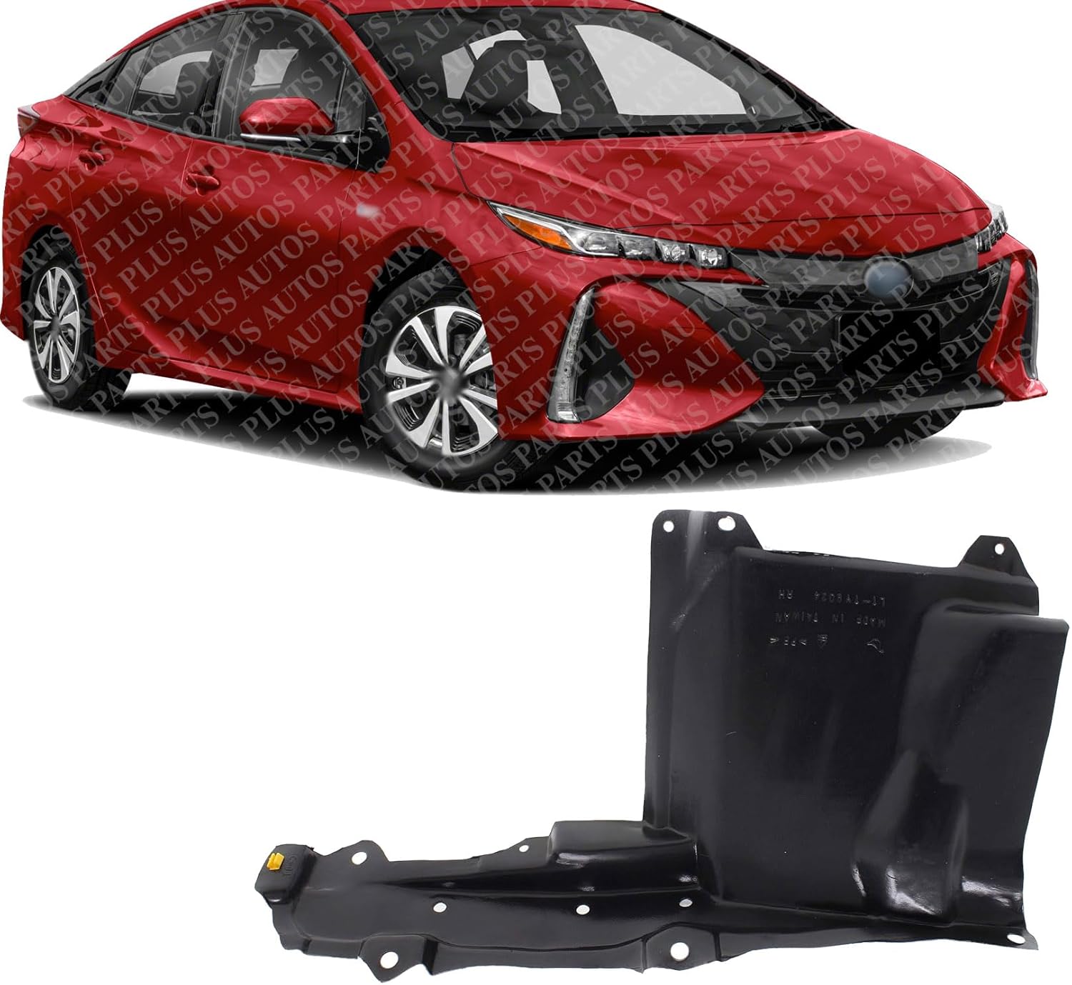 AUTOS PARTS PLUS Front Engine Splash Shield Under Cover Vacuum Form Right Passenger Side Direct Replacement Compatible with 2016-2018 Toyota Prius / 2017-2018 Prime TO1228225 5144347020-PFM