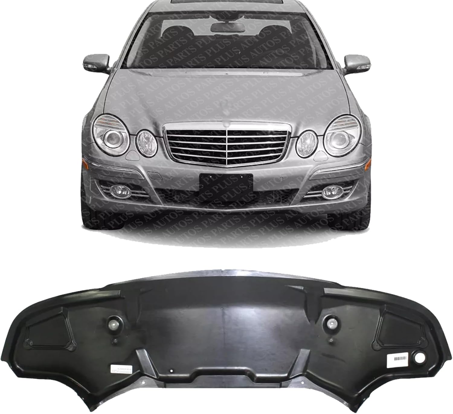 Front Engine Splash Shield Under Cover Direct Replacement Compatible with 2003-2009 Mercedes Benz E-Class MB1228104 2115204423