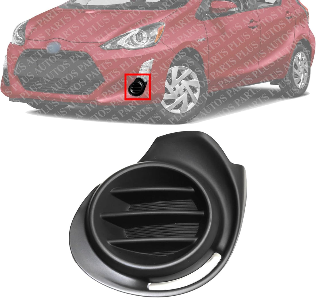 Front Fog Light Cover Textured Left Driver Side Direct Replacement Compatible With 2015 Toyota Prius TO1038184 8148252520