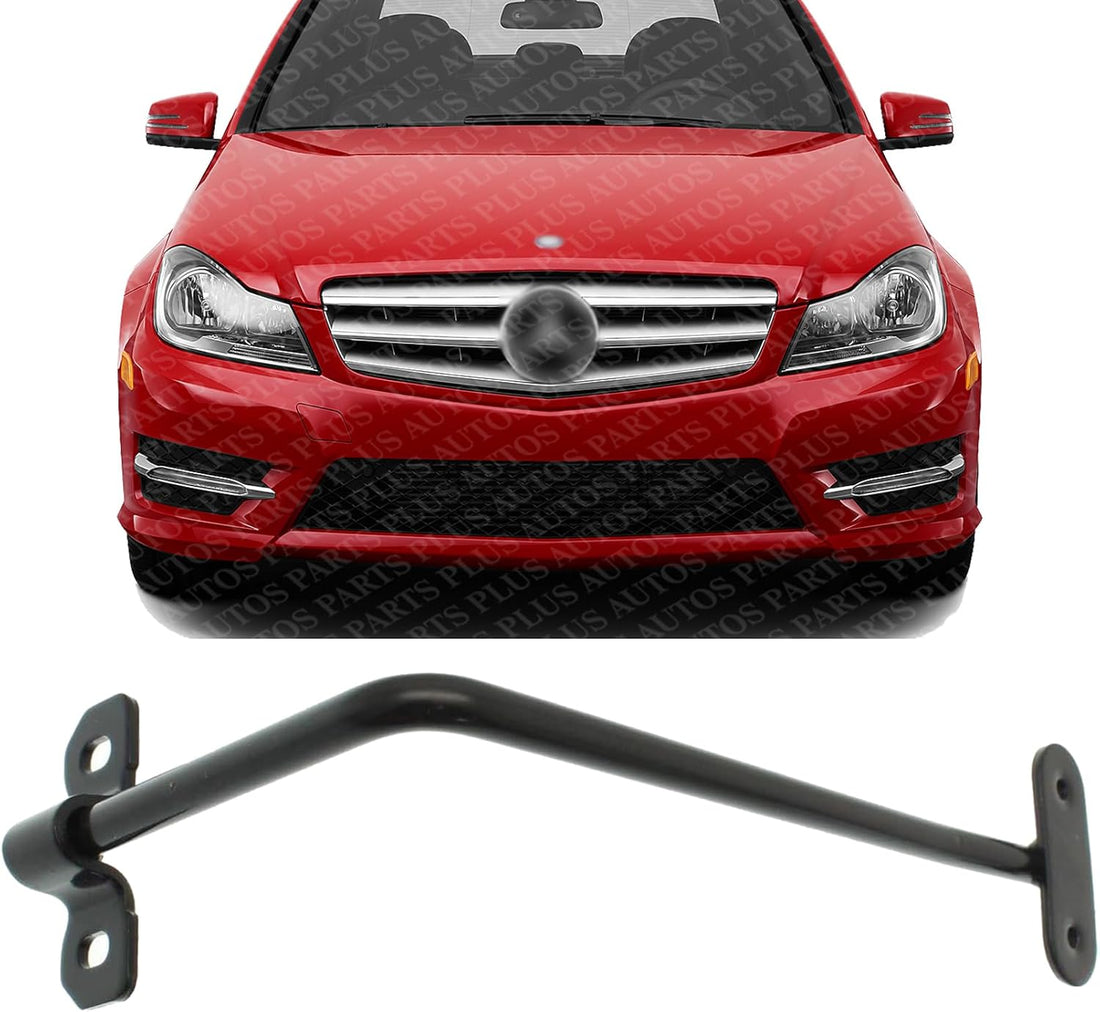 Front Radiator Center Hood Latch Support Assembly Steel Direct Replacement Compatible With 2008-2014 Mercedes Benz C-Class MB1233103 2048800164
