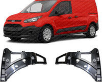 Set of 2 Front Bumper Lower Cover Bracket Plastic Left Driver & Right Passenger Side Direct Replacement Compatible With 2015-2019 Ford Transit FO1042144 FO1043144 BK3Z17C947G