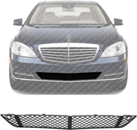 Front Bumper Center Face Bar Grille Textured Black Direct Replacement Compatible With 2007-2013 Mercedes Benz S550 / 2007-2013 S600 MB1036132 2218852322