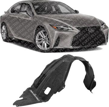 Front Fender Liner Right Passenger Side Direct Replacement Compatible With 2021-2023 Lexus IS300 / IS350 LX1249148 5380553101