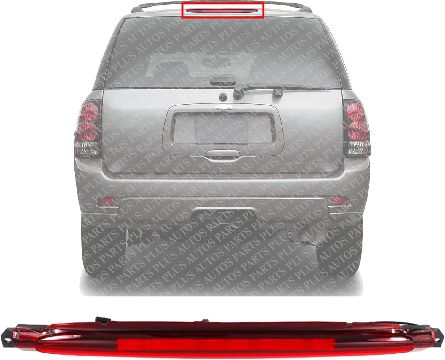 New 3rd Third Brake Light High Mount Stop Lamp Direct Replacement Compatible With 2002-2009 Chevrolet Trailblazer / 2002-2006 GMC Envoy GM2890106 15201921