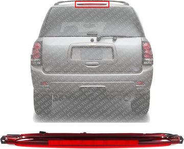 New 3rd Third Brake Light High Mount Stop Lamp Direct Replacement Compatible With 2002-2009 Chevrolet Trailblazer / 2002-2006 GMC Envoy GM2890106 15201921