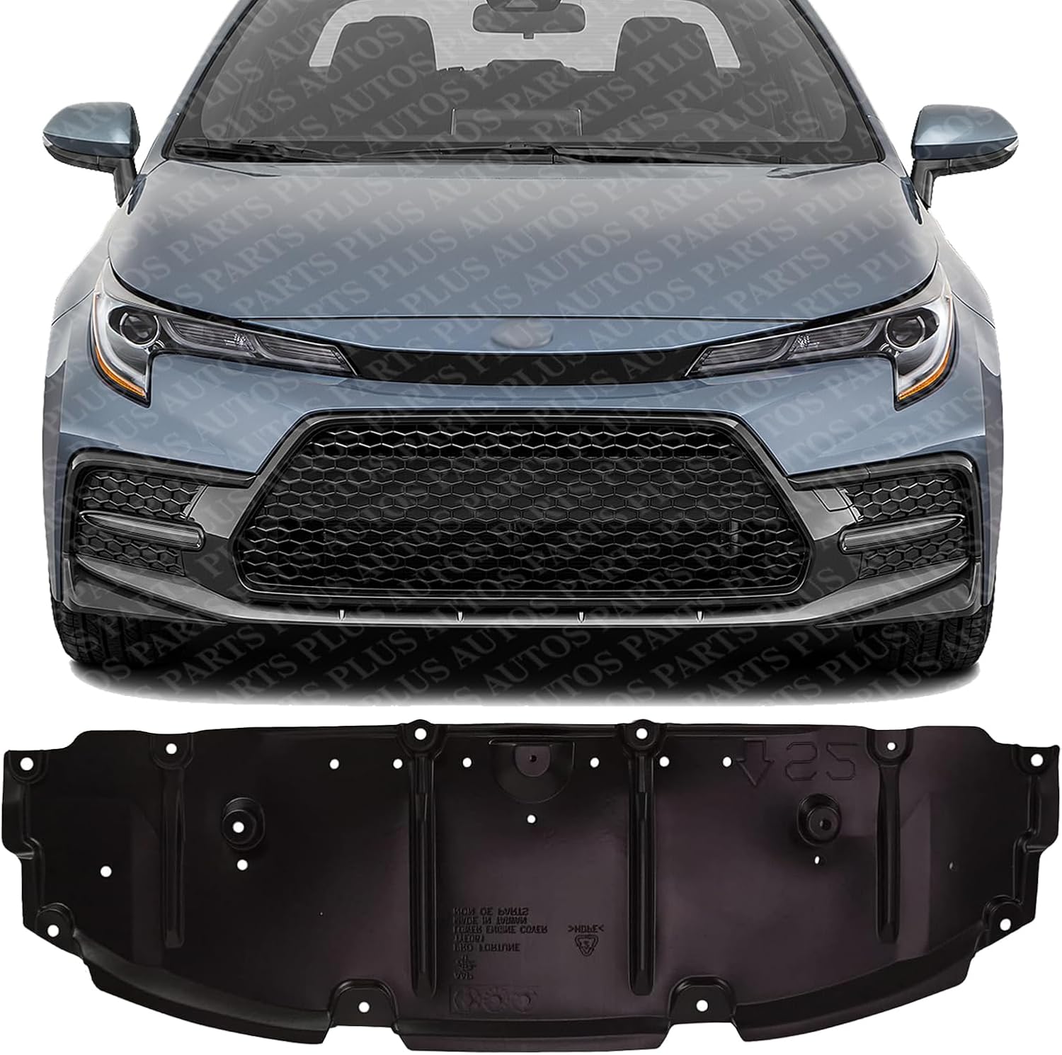 Front Engine Splash Shield Under Cover Direct Replacement Compatible with 2020-2022 Toyota Corolla TO1228257 5145102160