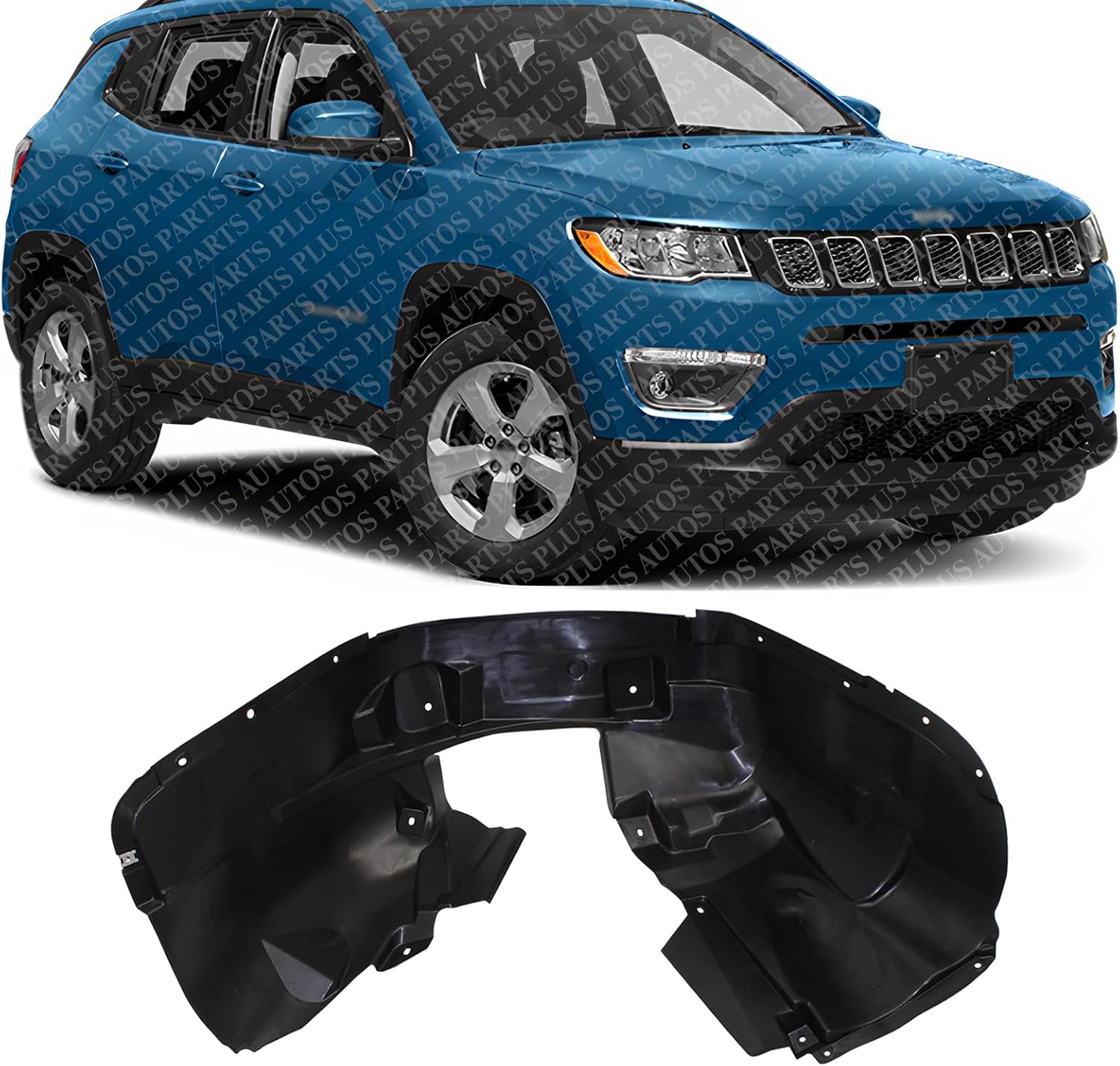 AUTOS PARTS PLUS Front Fender Liner Right Passenger Side Direct Replacement Compatible With 2017-2023 Jeep Compass CH1249189 68505034AA 55112698AB
