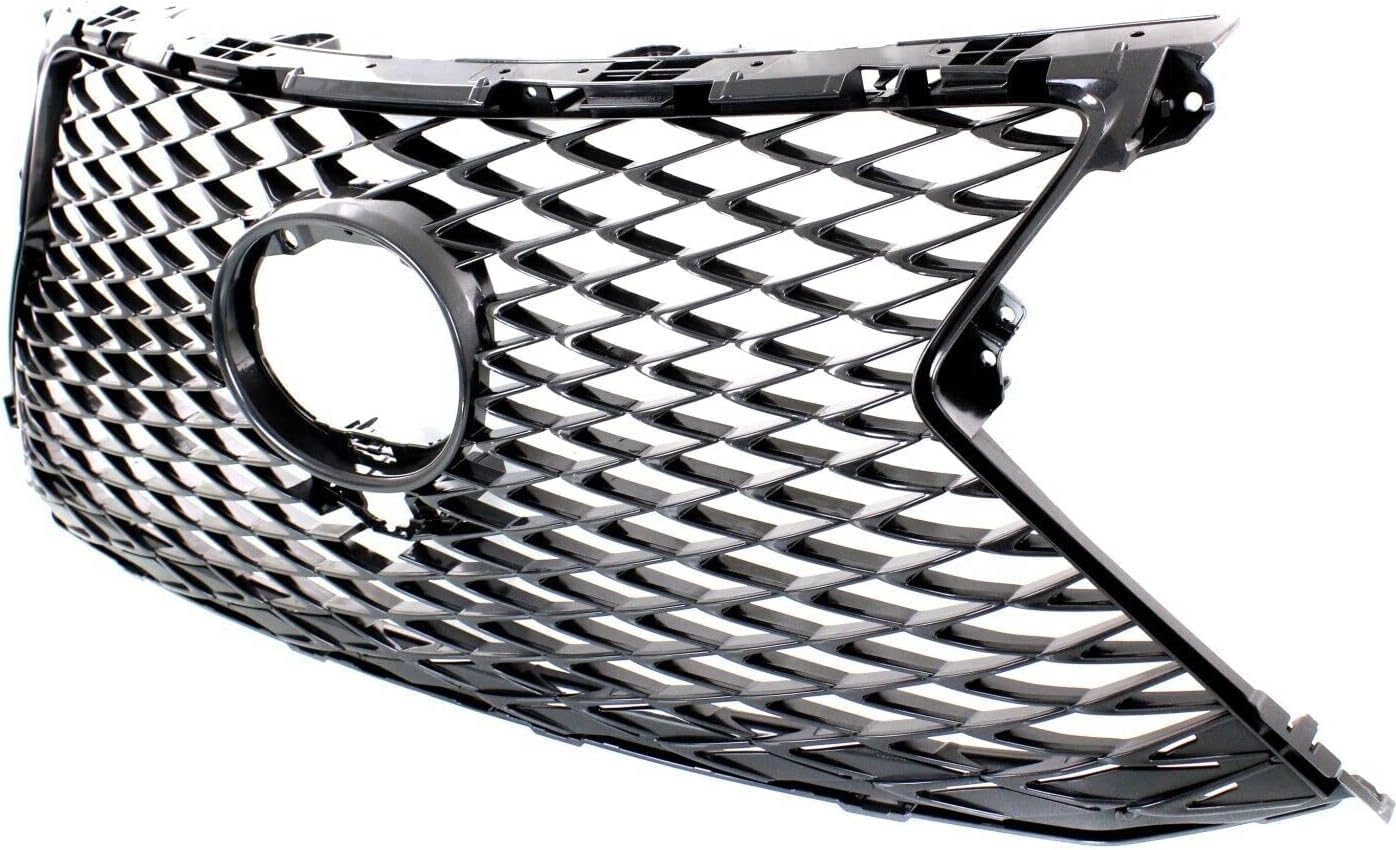 Front Grille Painted Silver Shell and Insert Direct Replacement Compatible With 2015-2017 Lexus NX200t LX1200173 5311178060