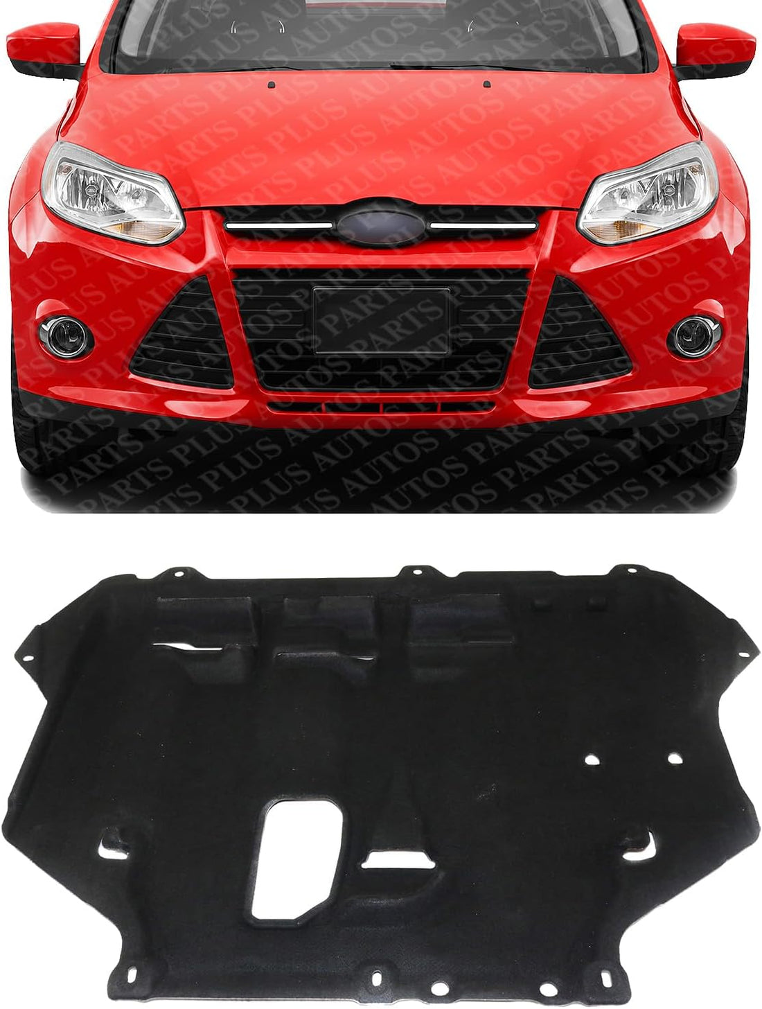Front Center Engine Splash Shield Under Cover Direct Replacement Compatible with 2012-2018 Ford Focus FO1228121 AV6Z6P013A