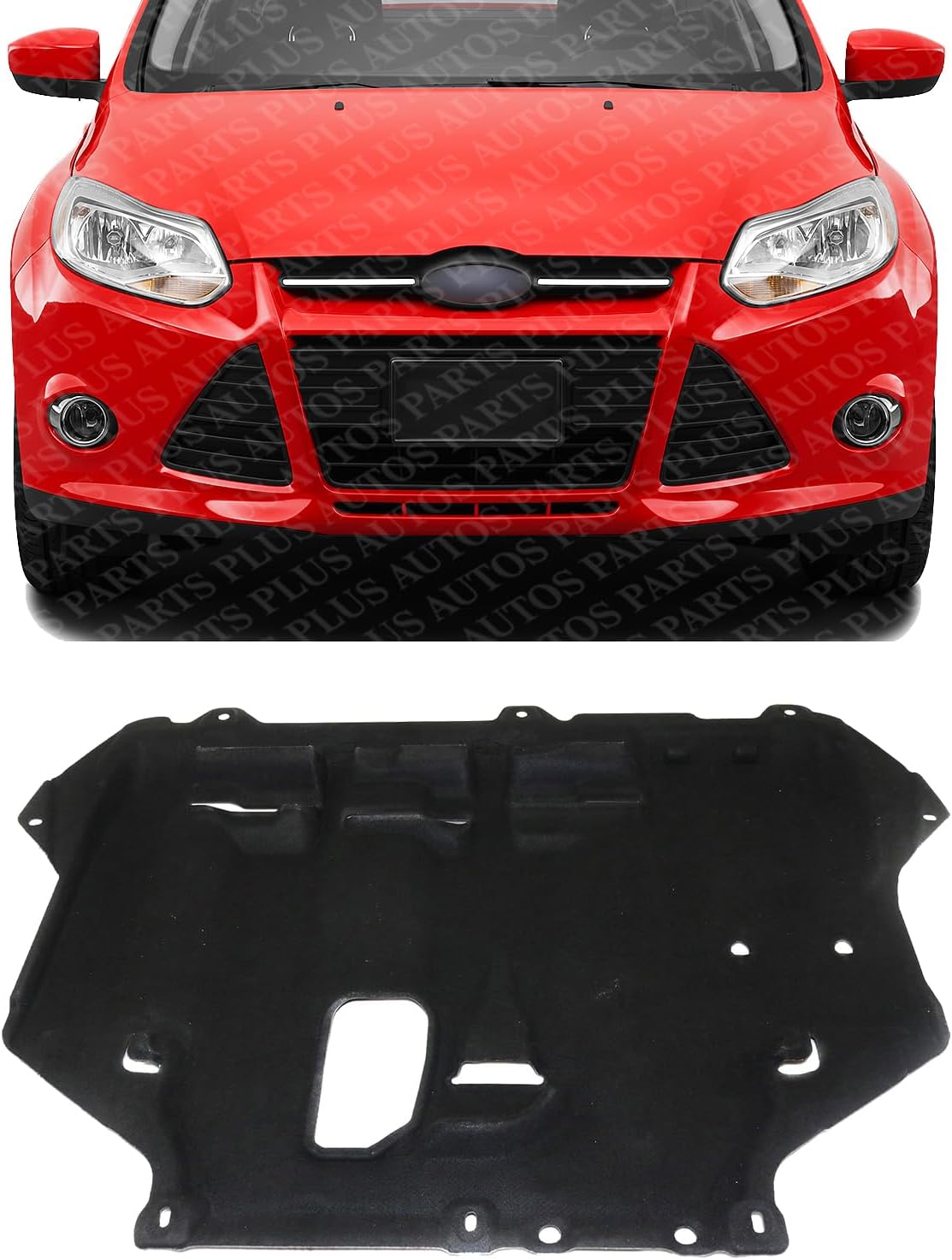 Front Center Engine Splash Shield Under Cover Direct Replacement Compatible with 2012-2018 Ford Focus FO1228121 AV6Z6P013A