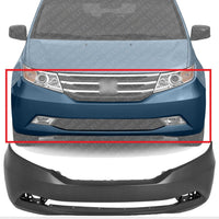 Front Bumper Cover Primed With Fog Light Holes Direct Replacement Compatible With 2011-2017 Honda Odyssey HO1000293 04711TK8A91ZZ