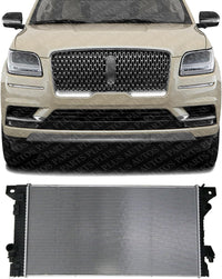 Front Radiator Aluminum Core Direct Replacement Compatible With 2015-2020 Ford F-150/2018-2021 Lincoln Navigator / 2018-2022 Ford Expedition/Max FO3010334 FL3Z8005B HL3Z8005C