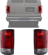 Set of 2 Tail Light Assembly Right Passenger & Left Driver Side Direct Replacement Compatible With 2004-2014 Econoline Van / 2004-2005 Ford Excursion FO2801190 FO2800190 5C2Z13404AA