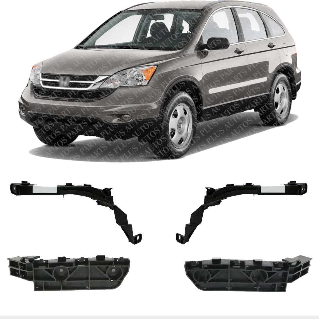 Front Bumpers Spacer & Head Lights Side Beam Bracket Left Driver & Right Passenger Side Direct Replacement Compatible With 2007-2011 Honda CR-V HO1042106 HO1043106 HO1088113