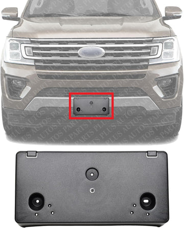 Front License Plate Bracket Direct Replacement Compatible with 2018-2021 Ford Expedition FO1068175 JL1Z17A385AA