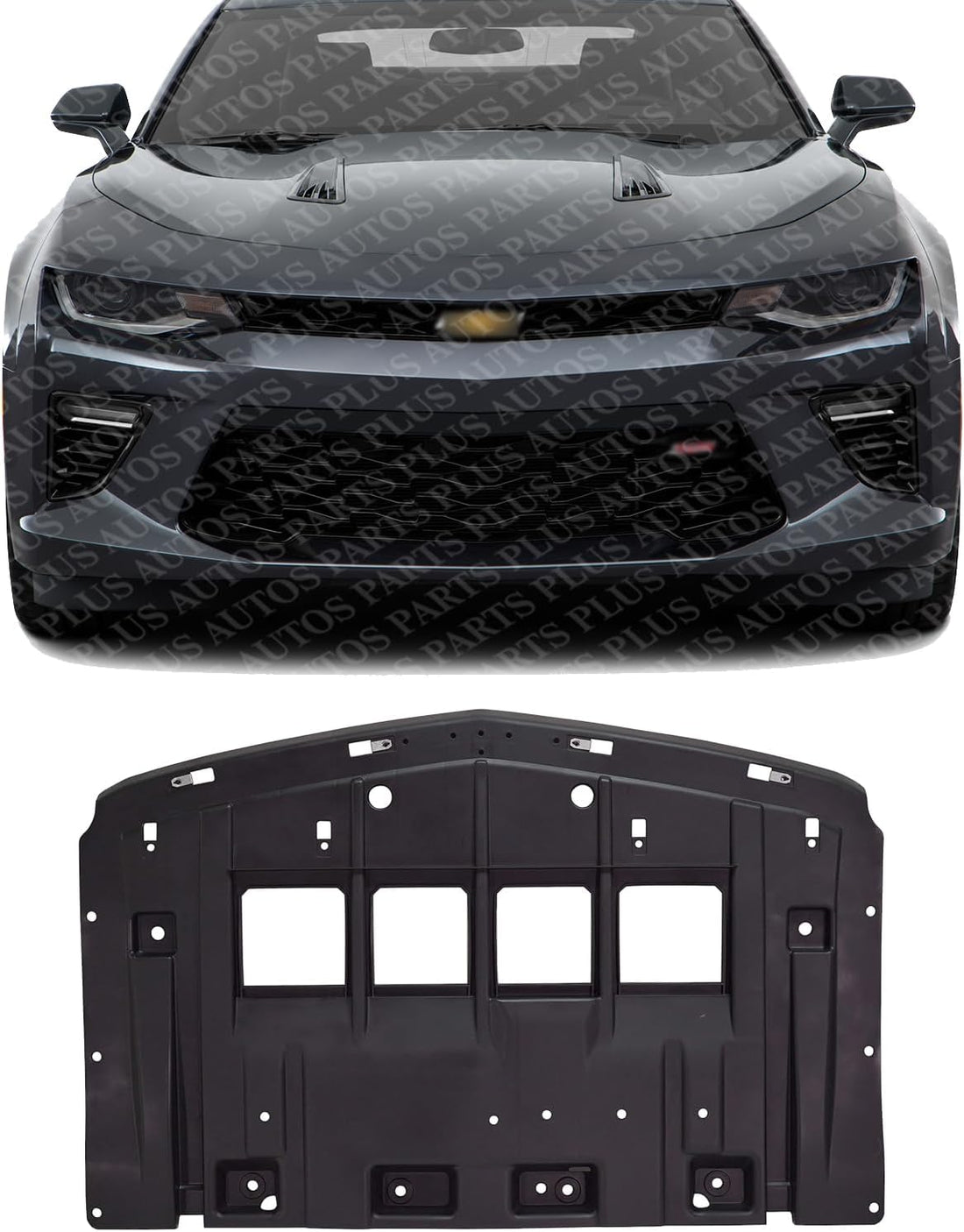 Front Engine Splash Shield Under Cover Direct Replacement Compatible with 2016-2023 Chevrolet Camaro GM1228158 84142146