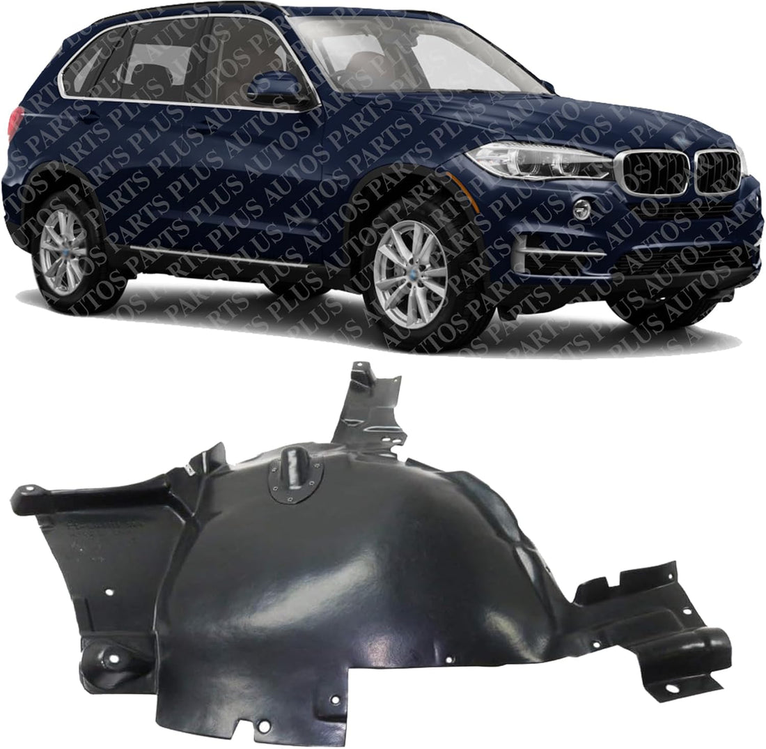 Front Fender Liner Rear Section Right Passenger Side Direct Replacement Compatible With 2014-2018 BMW X5 BM1249153 51717291198