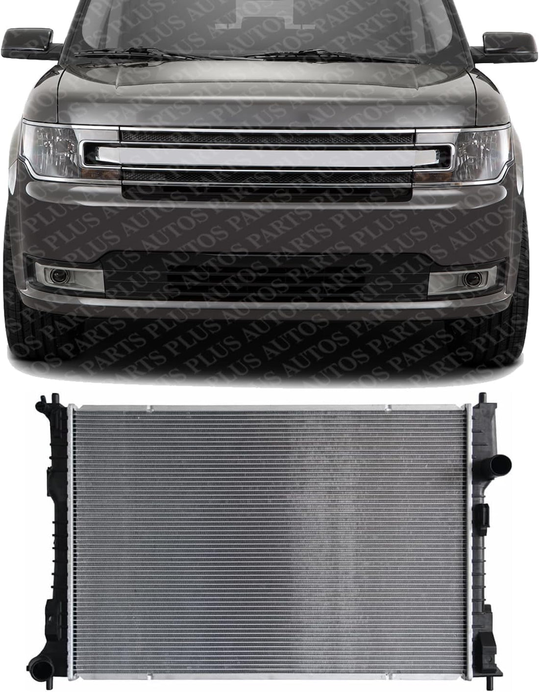Front Radiator Aluminum Core Direct Replacement Compatible With 2013-2019 Ford Flex/Lincoln MKT FO3010323 EA8Z8005A