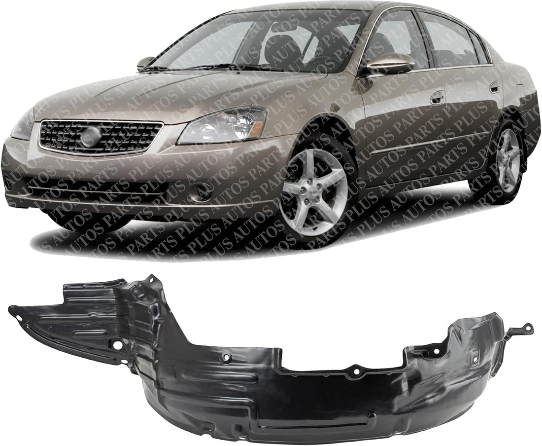 Front Fender Liner Left Driver Side Direct Replacement Compatible With 2002-2006 Nissan Altima NI1250113 638438J000