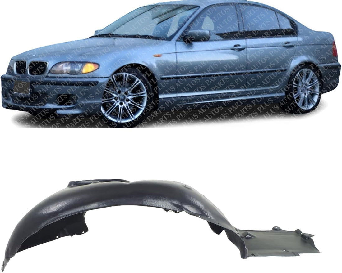 Front Fender Liner Rear Section Left Driver Side Direct Replacement Compatible With 1999-2005 BMW 3-Series BM1250103 51717039677