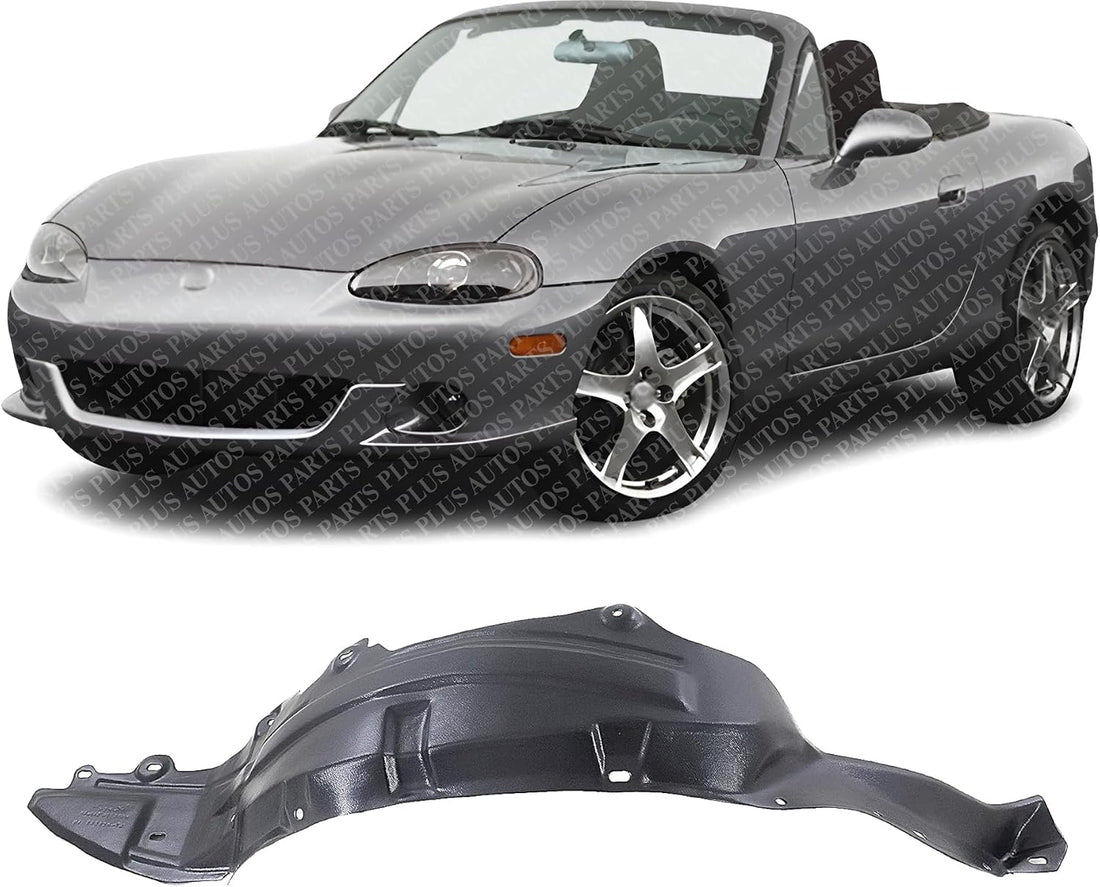 Front Fender Liner Left Driver Side Direct Replacement Compatible With 1999-2005 Mazda Miata MA1248122 NC1056141F