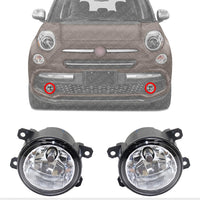 Set Of 2 Front Fog Light Left Driver & Right Passenger Side Direct Replacement Compatible With 2015-2023 Jeep Renegade CH2592152 68256470AA