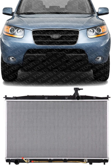 Front Radiator Aluminum Core Direct Replacement Compatible With 2007-2009 Hyundai Santa Fe HY3010161 253100W000