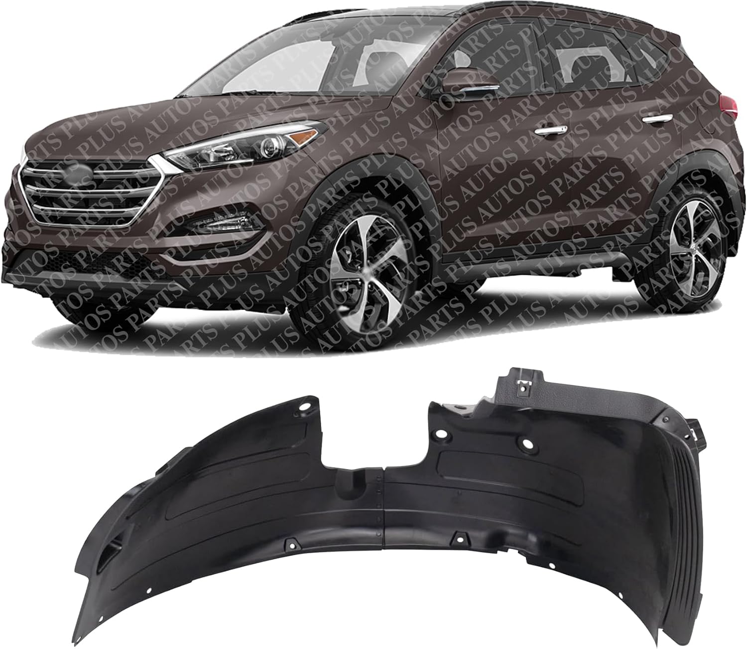 Front Fender Liner Left Driver Side Direct Replacement Compatible With 2016-2018 Hyundai Tucson HY1248185 86811D3010
