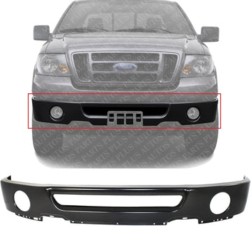 Front Bumper Face Bar Primed With Fog Lamp Holes Direct Replacement Compatible With 2006-2008 Ford F-150 FO1002401 6L3Z17757DAPTM