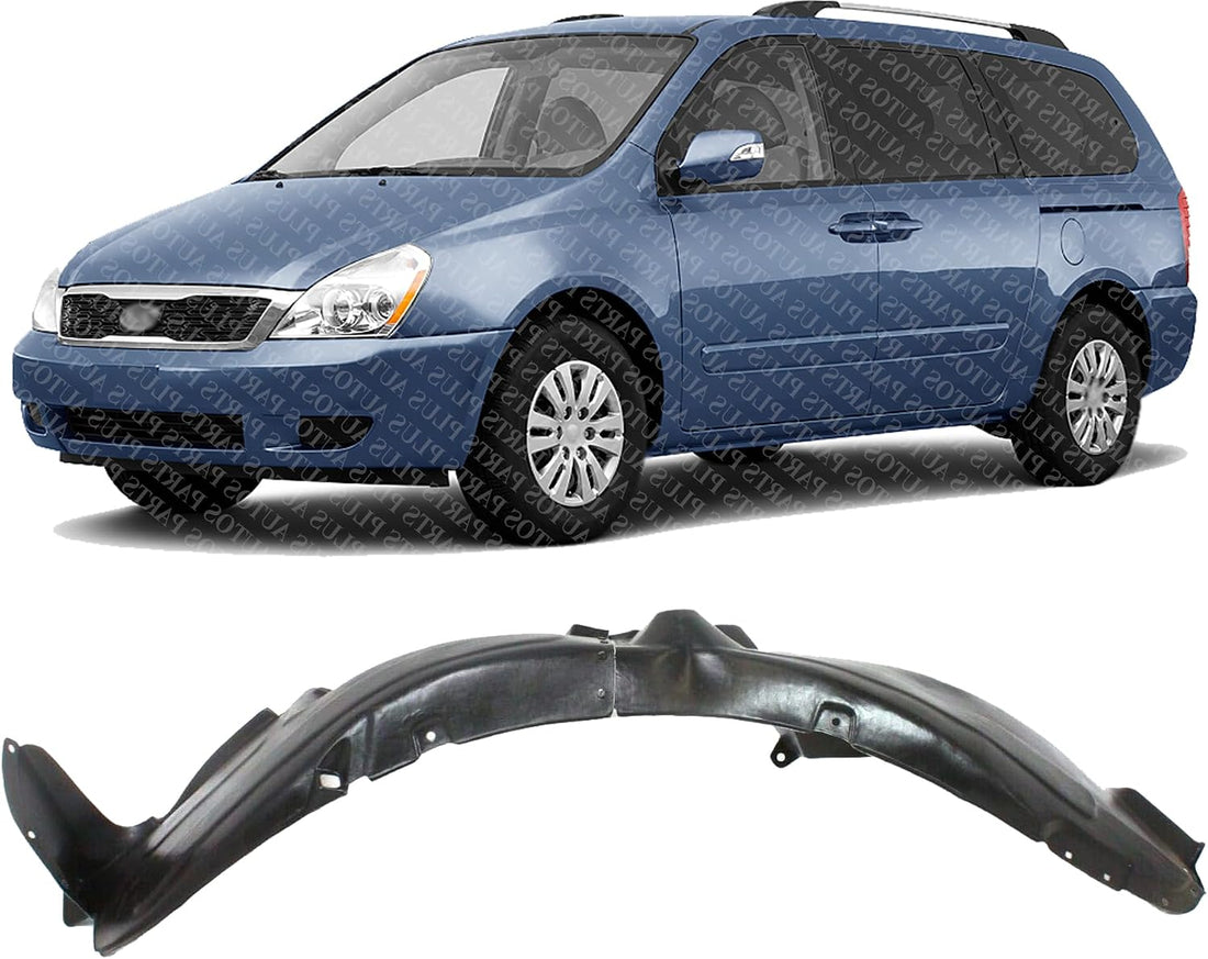 Front Fender Liner Left Driver Side Direct Replacement Compatible With 2006-2014 Kia Sedona / 2007-2008 Hyundai Entourage KI1250115 868114D002