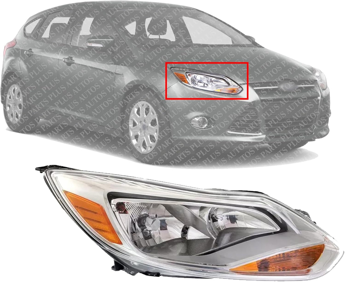 Front Head Light Assembly Right Passenger Side Direct Replacement Compatible With 2012-2014 Ford Focus FO2503298 BM5Z13008F