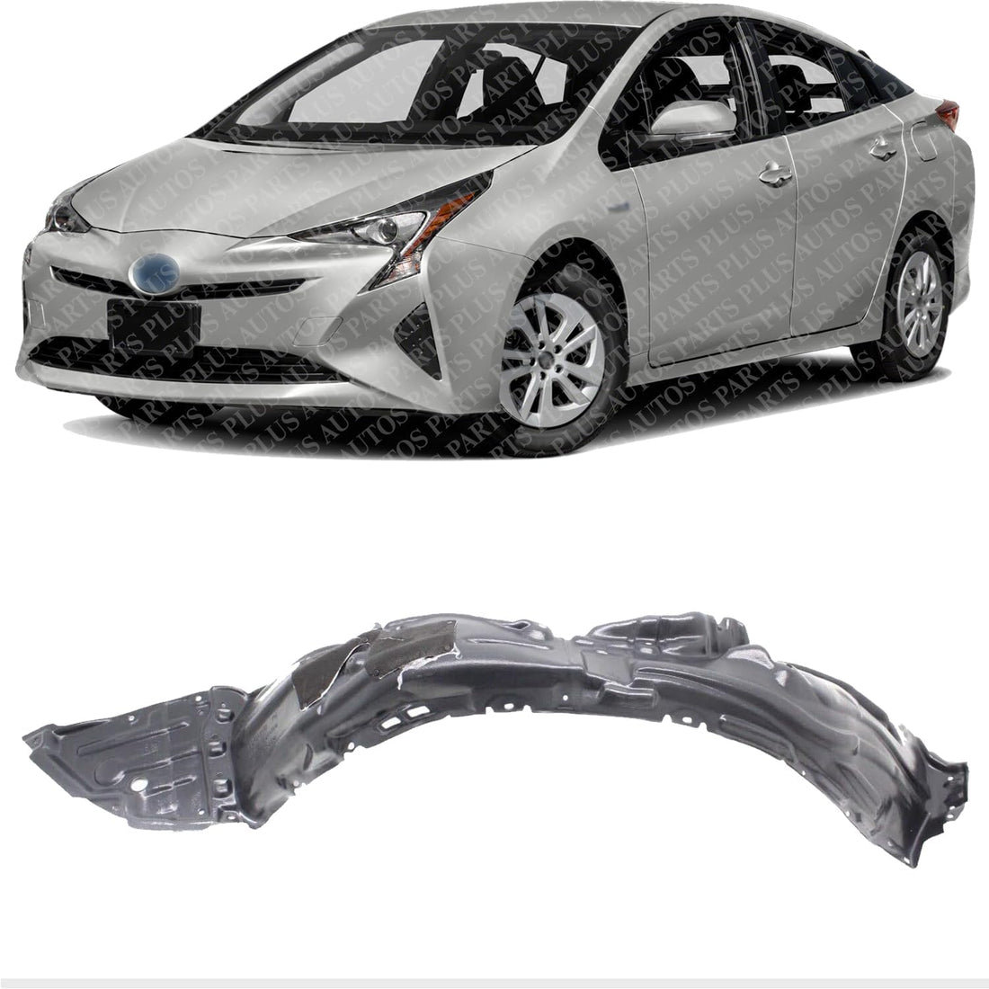 Front Fender Liner Left Driver Side Direct Replacement Compatible With 2016-2018 Toyota Prius TO1248207 5387647110