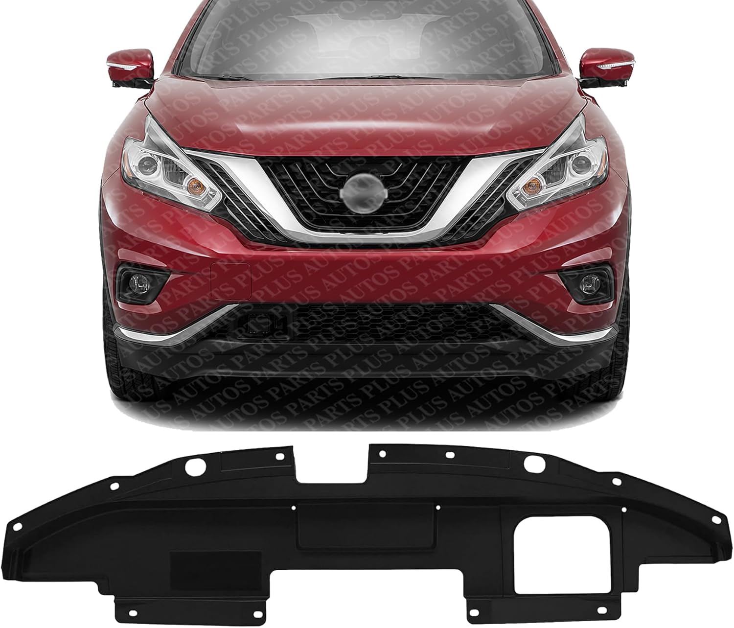Front Upper Radiator Support Cover Plastic Direct Replacement Compatible With 2015-2021 Nissan Murano NI1224110 620785AA0A